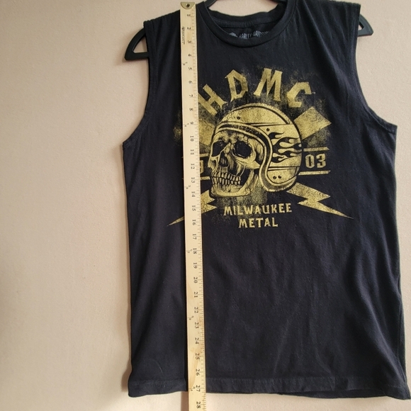Harley Davidson Muscle Tee Black Milwaukee Metal Size M - Picture 5 of 7